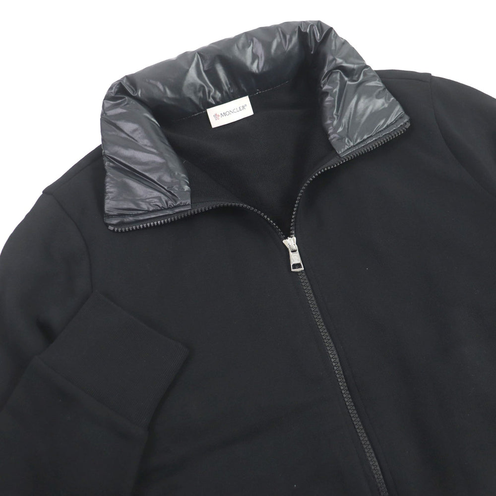 MONCLER Hoodie Main: 100% cotton, hood and other fabric: 100% polyester black FELPA CON ZIP mens S Used Authentic
