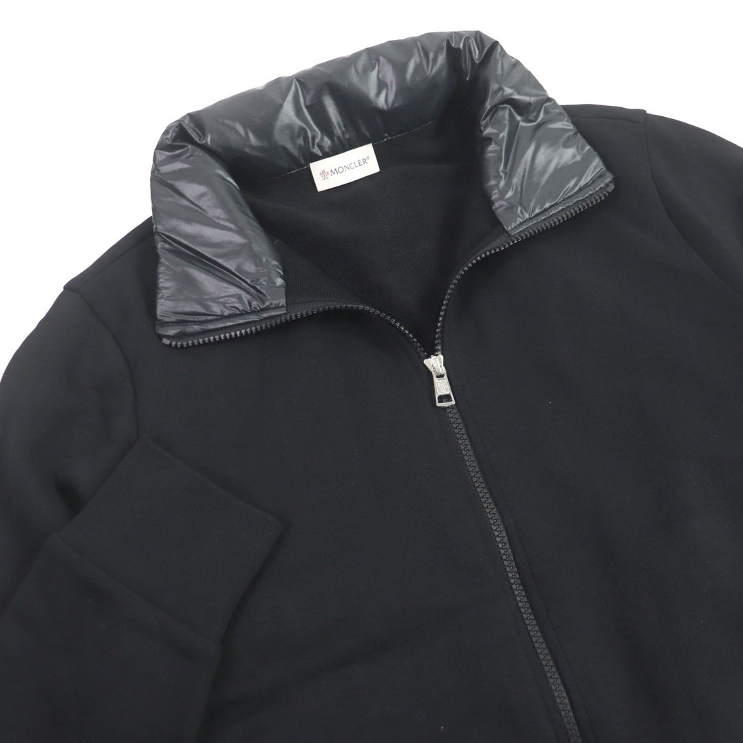 MONCLER Hoodie Main: 100% cotton, hood and other fabric: 100% polyester black FELPA CON ZIP mens S Used Authentic