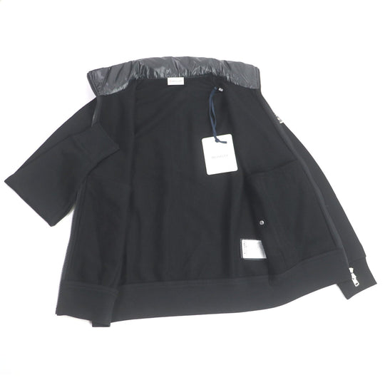 MONCLER Hoodie Main: 100% cotton, hood and other fabric: 100% polyester black FELPA CON ZIP mens S Used Authentic