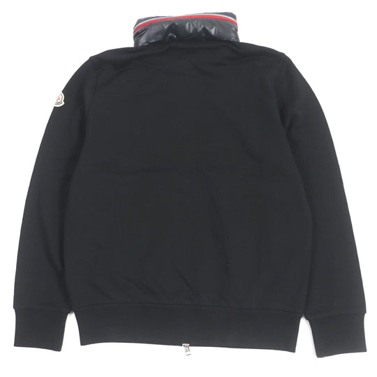 MONCLER Hoodie Main: 100% cotton, hood and other fabric: 100% polyester black FELPA CON ZIP mens S Used Authentic