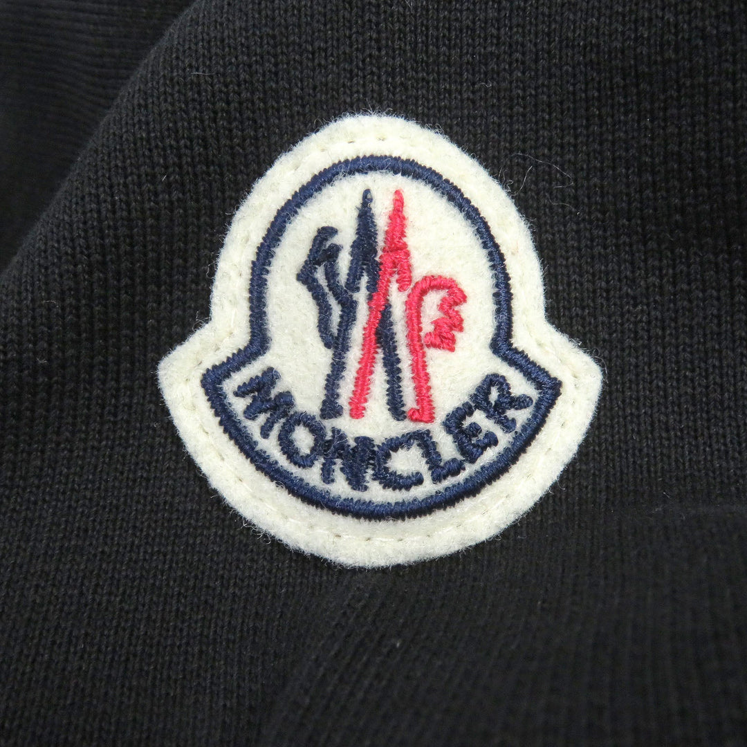 MONCLER Hoodie Main: 100% cotton, hood and other fabric: 100% polyester black FELPA CON ZIP mens S Used Authentic