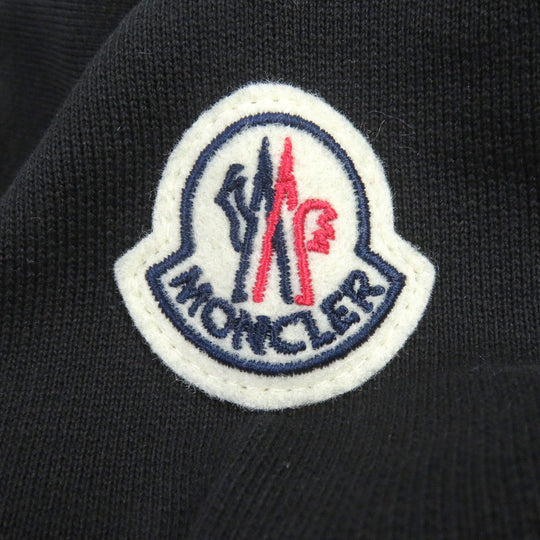 MONCLER Hoodie Main: 100% cotton, hood and other fabric: 100% polyester black FELPA CON ZIP mens S Used Authentic