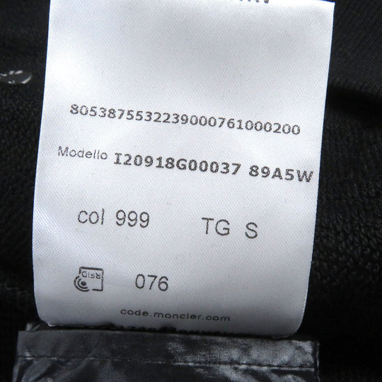MONCLER Hoodie Main: 100% cotton, hood and other fabric: 100% polyester black FELPA CON ZIP mens S Used Authentic