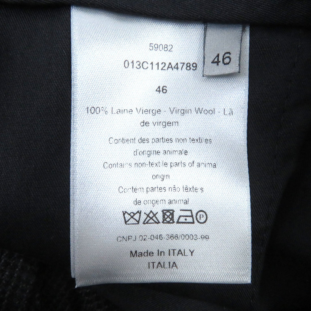 Dior HOMME Pants 013C112A4789 Main: 100% wool Dark gray mens 46 Used Authentic