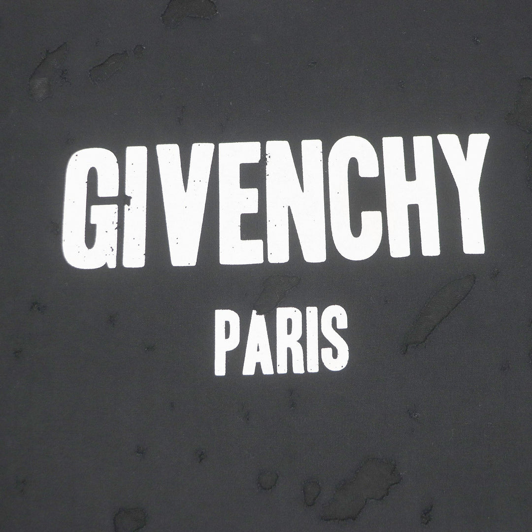 GIVENCHY Short sleeve T-shirt BM70383Y0B Main: 100% cotton, Part: 100% polyester black mens XS Used Authentic