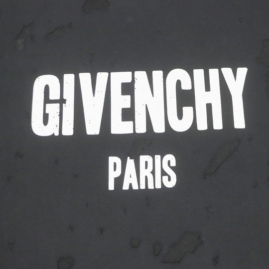 GIVENCHY Short sleeve T-shirt BM70383Y0B Main: 100% cotton, Part: 100% polyester black mens XS Used Authentic