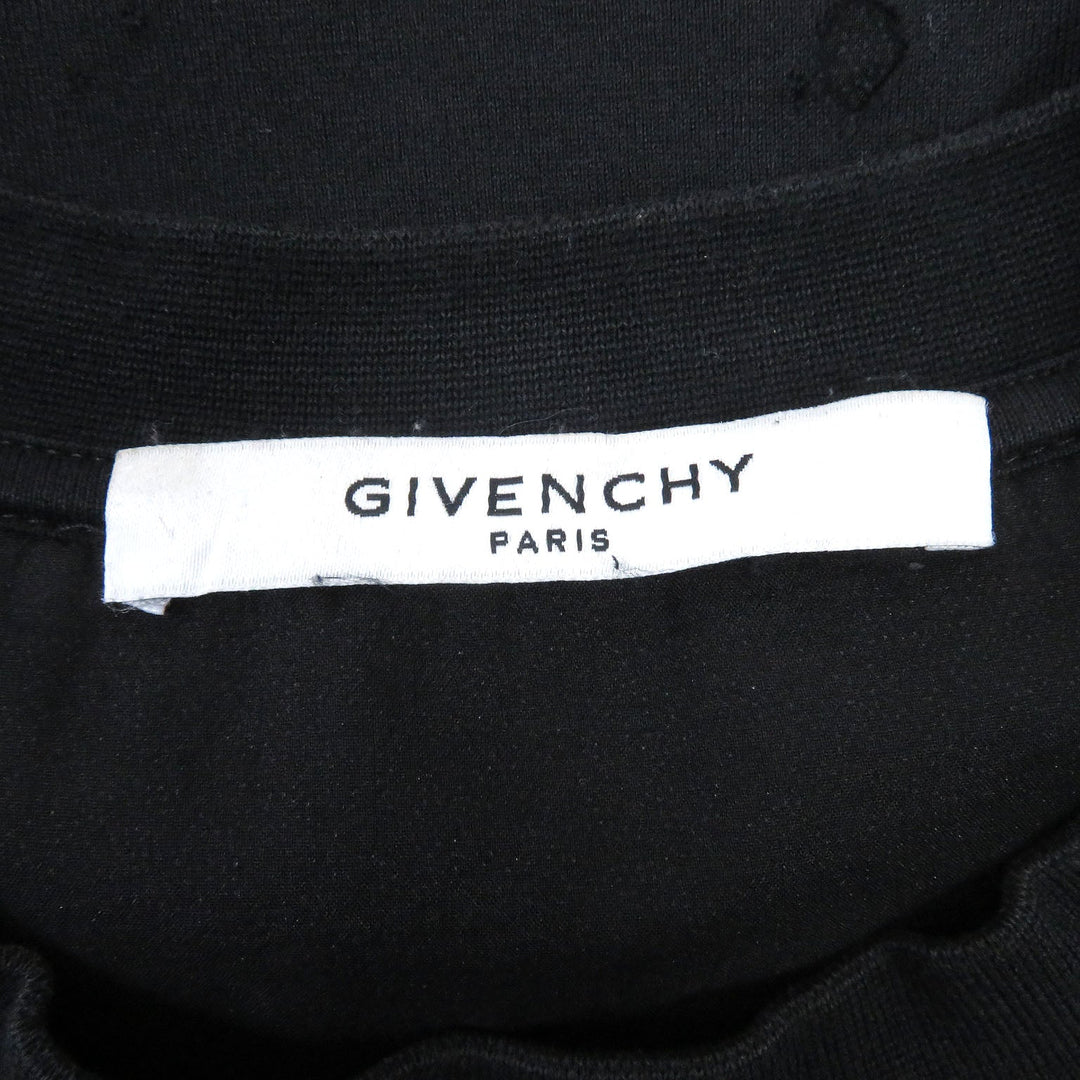 GIVENCHY Short sleeve T-shirt BM70383Y0B Main: 100% cotton, Part: 100% polyester black mens XS Used Authentic