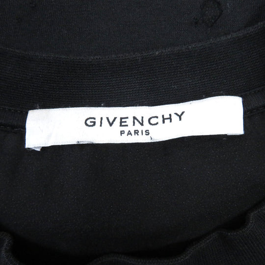 GIVENCHY Short sleeve T-shirt BM70383Y0B Main: 100% cotton, Part: 100% polyester black mens XS Used Authentic