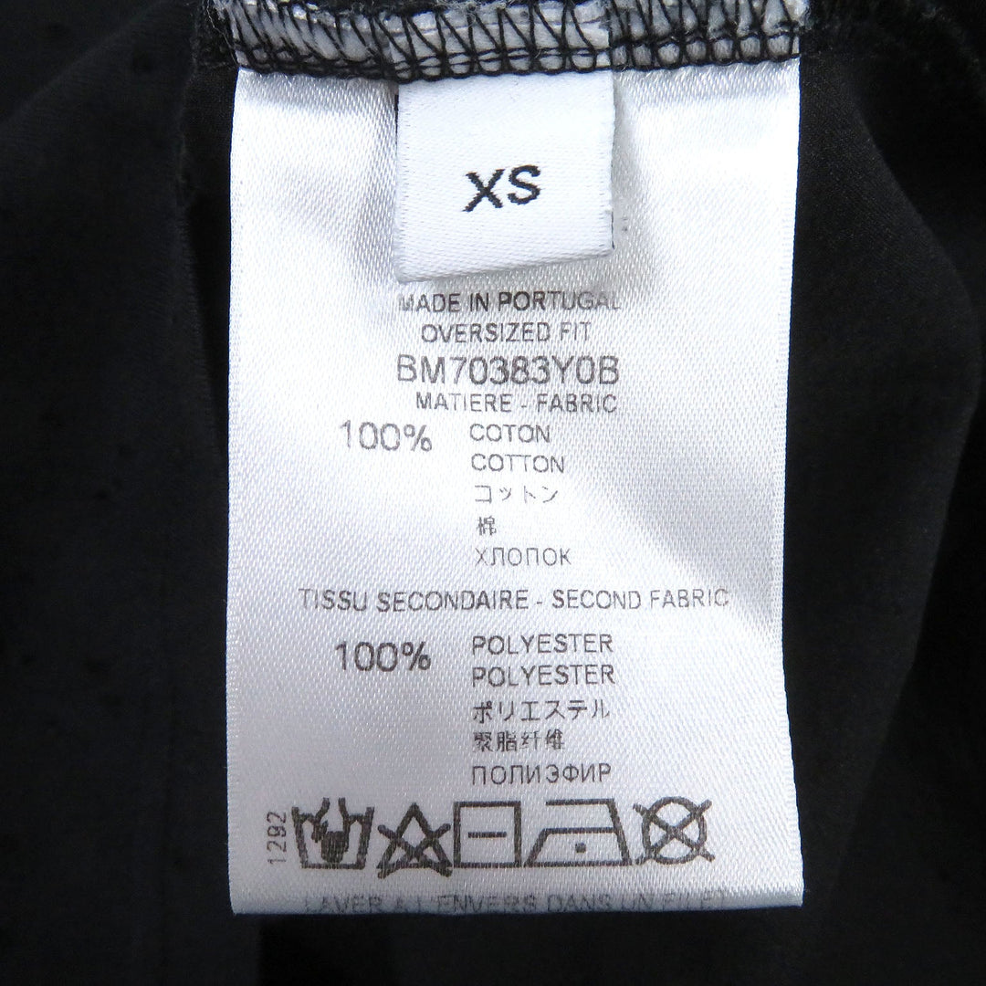 GIVENCHY Short sleeve T-shirt BM70383Y0B Main: 100% cotton, Part: 100% polyester black mens XS Used Authentic