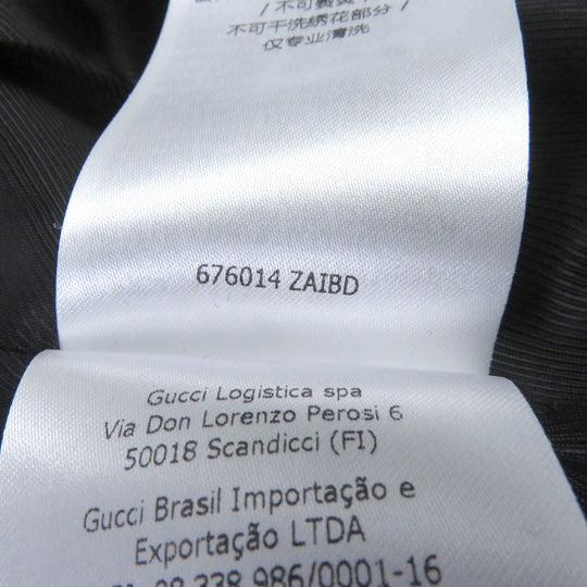 GUCCI tailored jacket 676014 Outer: 70% cotton, Outer: 30% polyester, Lining: 100% rayon black The Hacker Jumbo GG Jacket mens 48 Used Authentic