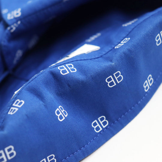 BALENCIAGA Short sleeve shirt 583560 TELE5 cotton blue mens 36 Used Authentic