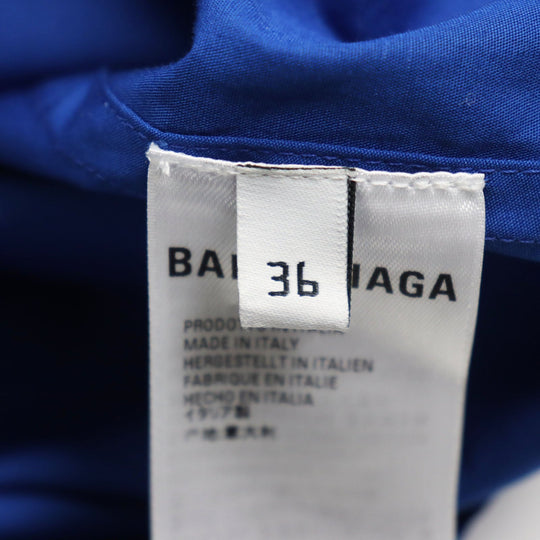 BALENCIAGA Short sleeve shirt 583560 TELE5 cotton blue mens 36 Used Authentic