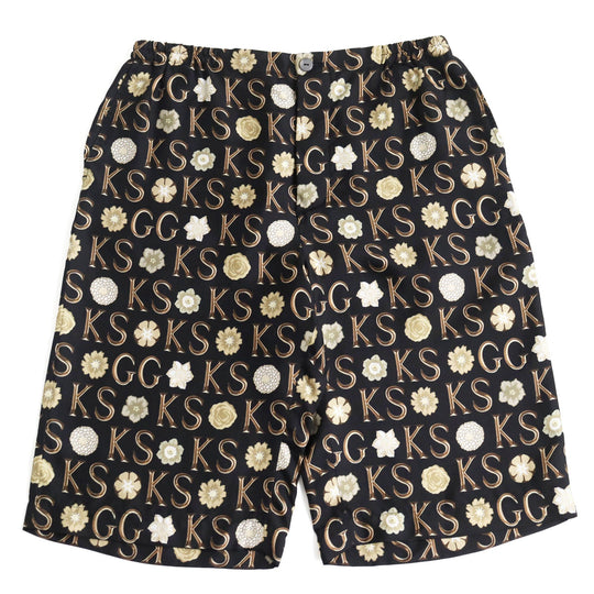 GUCCI Shorts 649062 Main: 100% silk, Part: 100% polyester Black multicolor mens 44 Used Authentic