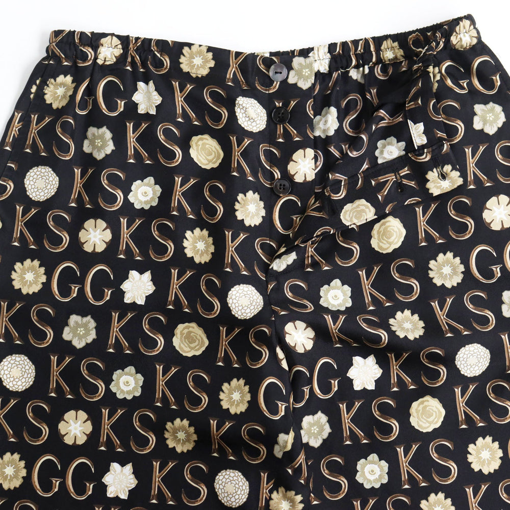 GUCCI Shorts 649062 Main: 100% silk, Part: 100% polyester Black multicolor mens 44 Used Authentic