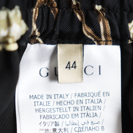 GUCCI Shorts 649062 Main: 100% silk, Part: 100% polyester Black multicolor mens 44 Used Authentic