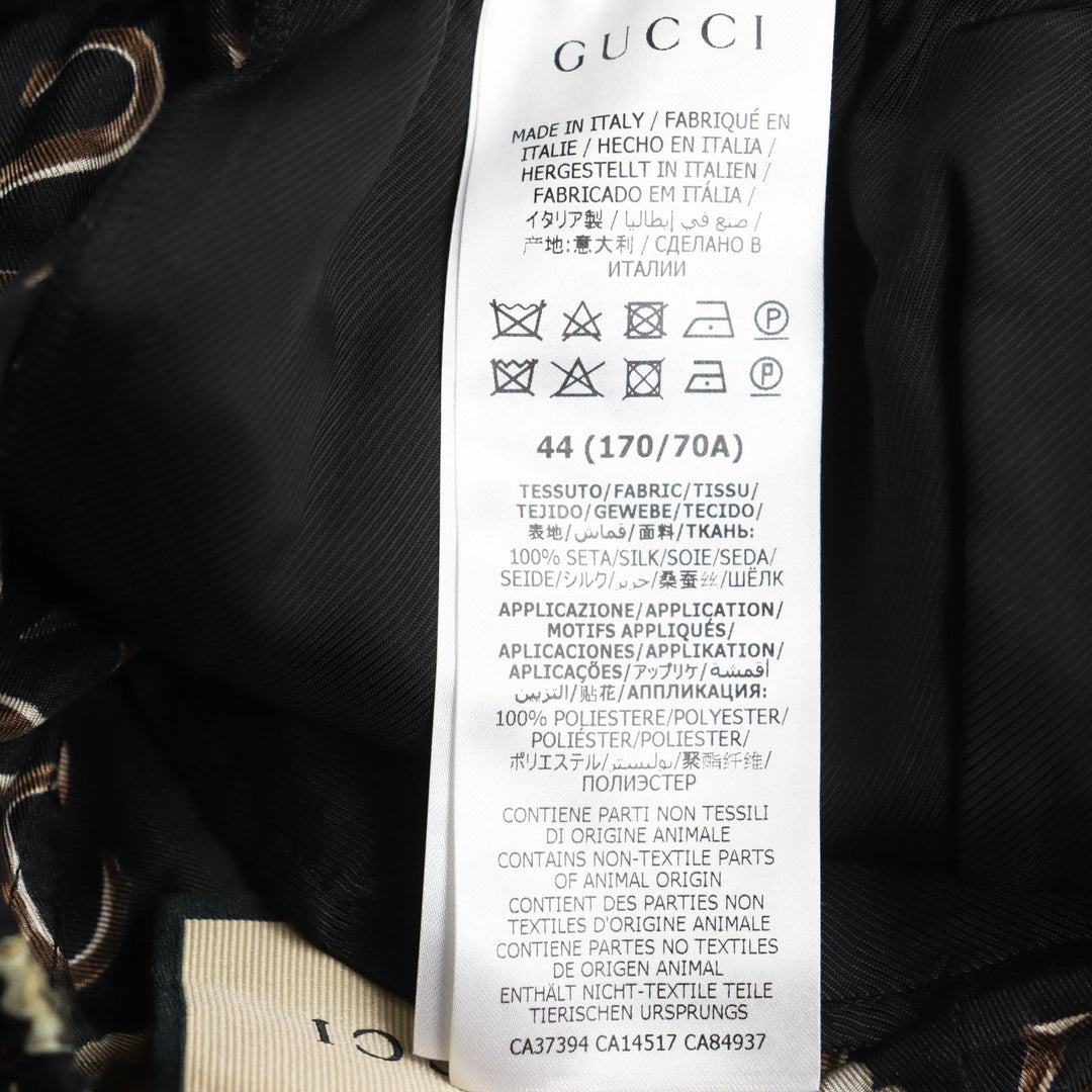 GUCCI Shorts 649062 Main: 100% silk, Part: 100% polyester Black multicolor mens 44 Used Authentic