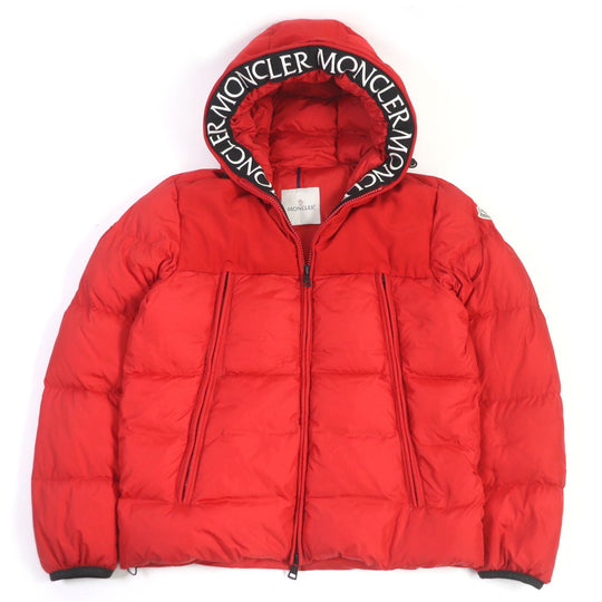 MONCLER Down jacket Main: 100% nylon, Filling: 90% down, Filling: 10% feather, Part: 85% polyester, Part: 15% cotton Red MONTCLA mens 2 Used Authentic