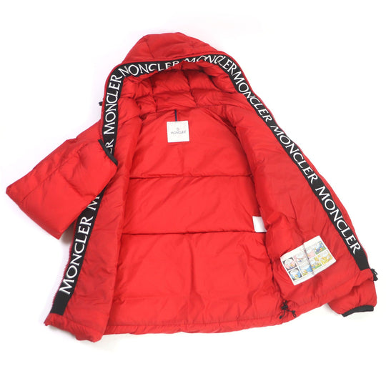 MONCLER Down jacket Main: 100% nylon, Filling: 90% down, Filling: 10% feather, Part: 85% polyester, Part: 15% cotton Red MONTCLA mens 2 Used Authentic