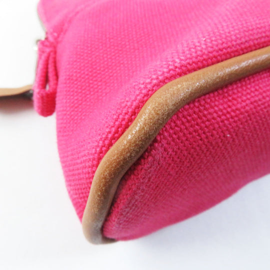 HERMES Cosmetics Pouch Outer: 100% cotton; Lining: 40% polyurethane, 35% cotton, 25% polyamide hibiscus Boride pouch mini mini Women Used Authentic
