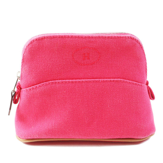 HERMES Cosmetics Pouch Outer: 100% cotton; Lining: 40% polyurethane, 35% cotton, 25% polyamide hibiscus Boride pouch mini mini Women Used Authentic