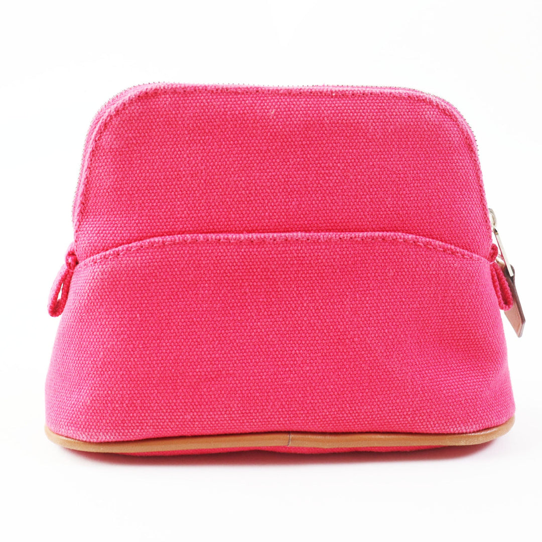 HERMES Cosmetics Pouch Outer: 100% cotton; Lining: 40% polyurethane, 35% cotton, 25% polyamide hibiscus Boride pouch mini mini Women Used Authentic