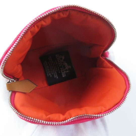 HERMES Cosmetics Pouch Outer: 100% cotton; Lining: 40% polyurethane, 35% cotton, 25% polyamide hibiscus Boride pouch mini mini Women Used Authentic