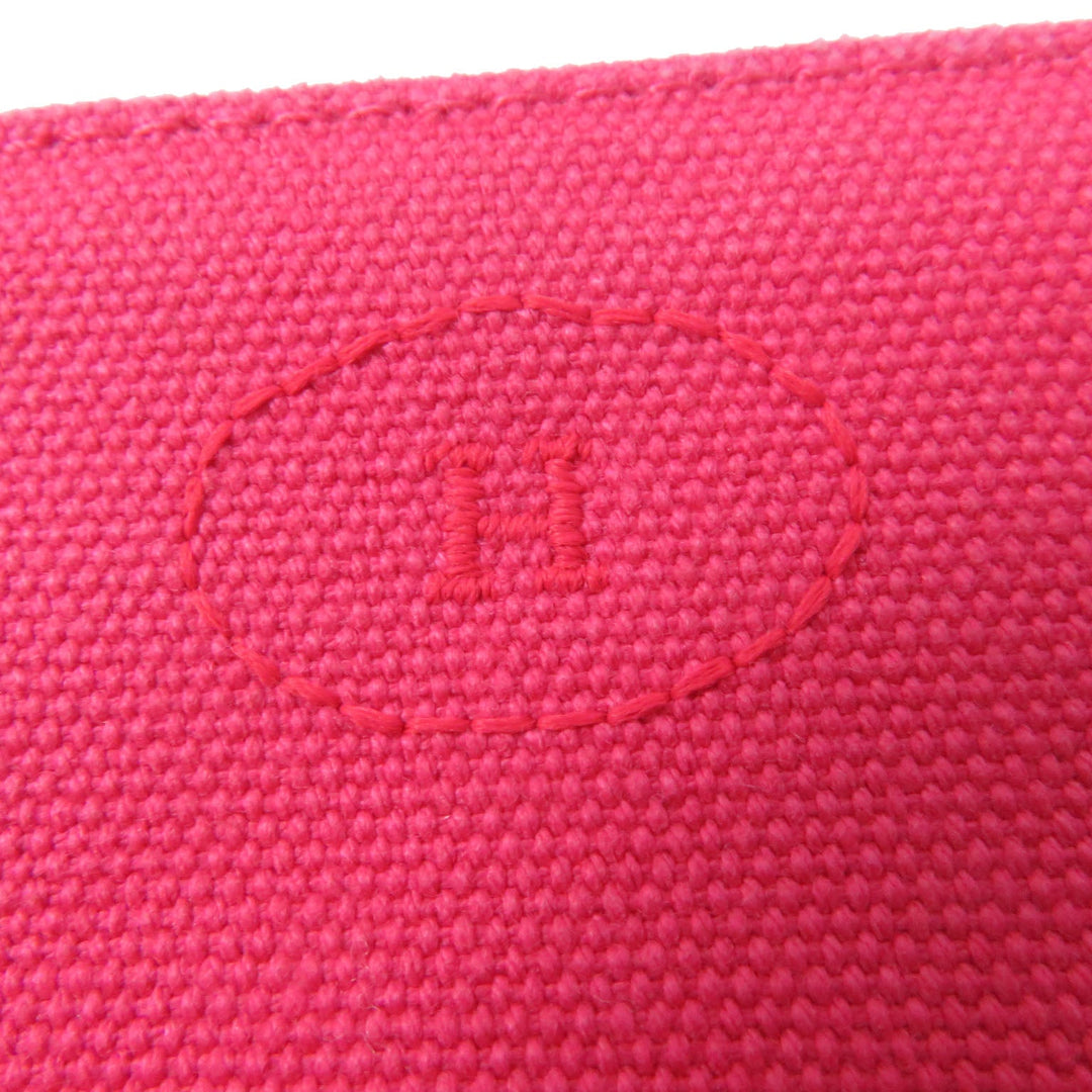 HERMES Cosmetics Pouch Outer: 100% cotton; Lining: 40% polyurethane, 35% cotton, 25% polyamide hibiscus Boride pouch mini mini Women Used Authentic