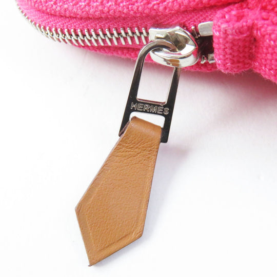 HERMES Cosmetics Pouch Outer: 100% cotton; Lining: 40% polyurethane, 35% cotton, 25% polyamide hibiscus Boride pouch mini mini Women Used Authentic