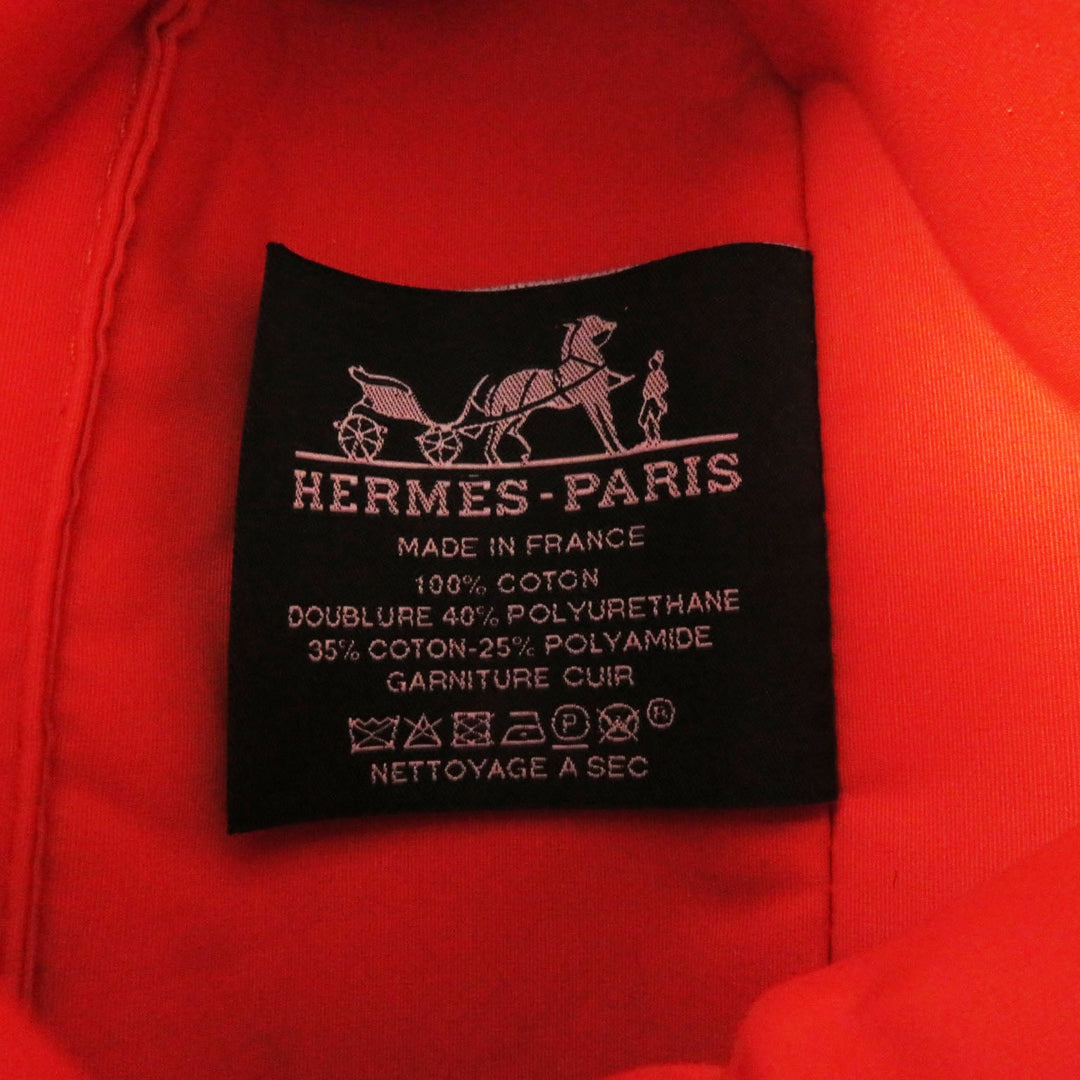 HERMES Cosmetics Pouch Outer: 100% cotton; Lining: 40% polyurethane, 35% cotton, 25% polyamide hibiscus Boride pouch mini mini Women Used Authentic