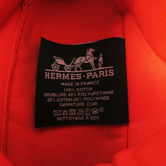 HERMES Cosmetics Pouch Outer: 100% cotton; Lining: 40% polyurethane, 35% cotton, 25% polyamide hibiscus Boride pouch mini mini Women Used Authentic