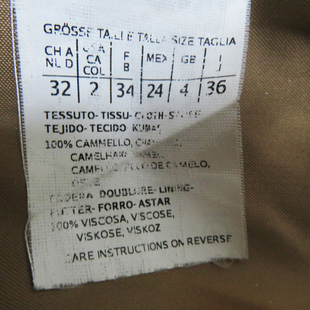 MAX MARA coat Outer: 100% camel, Lining: 100% viscose (rayon) beige White tag rialto Women 36 Used Authentic