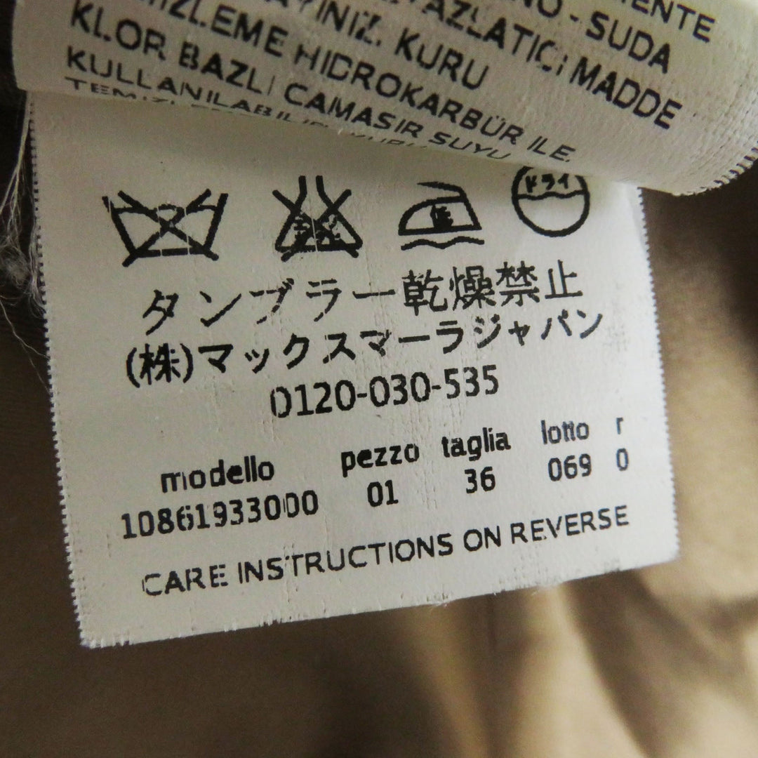 MAX MARA coat Outer: 100% camel, Lining: 100% viscose (rayon) beige White tag rialto Women 36 Used Authentic