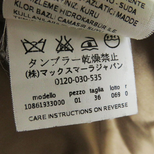 MAX MARA coat Outer: 100% camel, Lining: 100% viscose (rayon) beige White tag rialto Women 36 Used Authentic