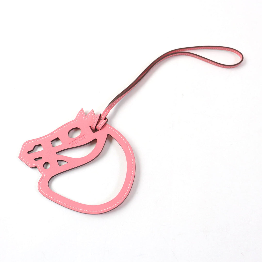 HERMES Bag charm Vaux Swift Rose azare Paddock schbar Women Used Authentic