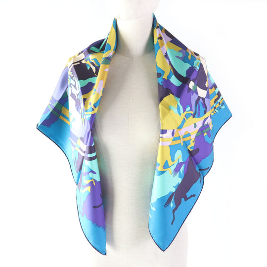 HERMES scarf silk multicolor Bookplate Carre90