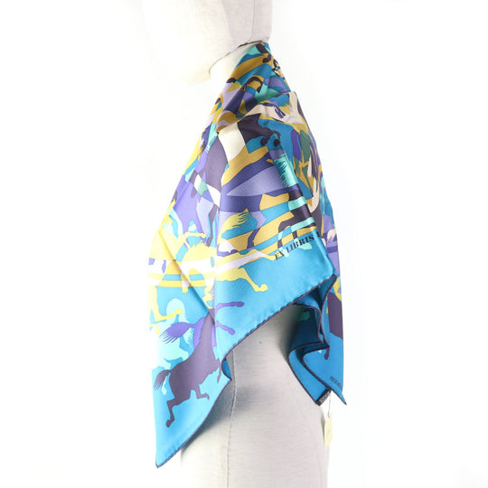 HERMES scarf silk multicolor Bookplate Carre90