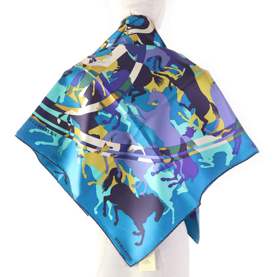 HERMES scarf silk multicolor Bookplate Carre90