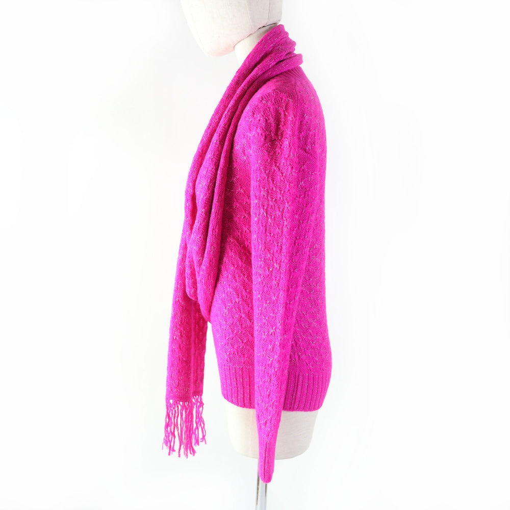 CHANEL knit P44135 Main: 75% alpaca, Main: 20% rayon, Main: 5% polyester pink Women 36 Used Authentic