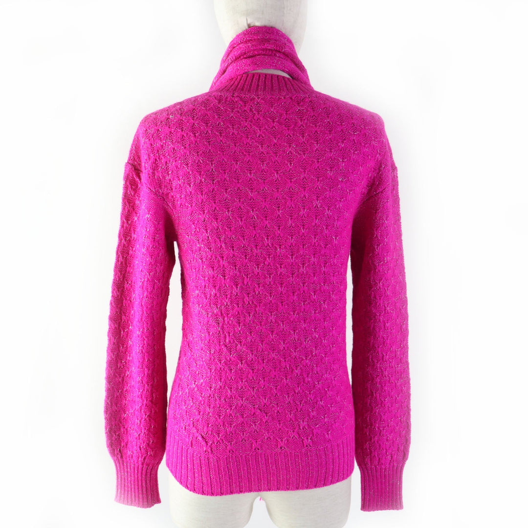 CHANEL knit P44135 Main: 75% alpaca, Main: 20% rayon, Main: 5% polyester pink Women 36 Used Authentic