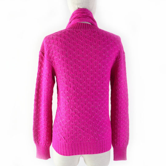 CHANEL knit P44135 Main: 75% alpaca, Main: 20% rayon, Main: 5% polyester pink Women 36 Used Authentic