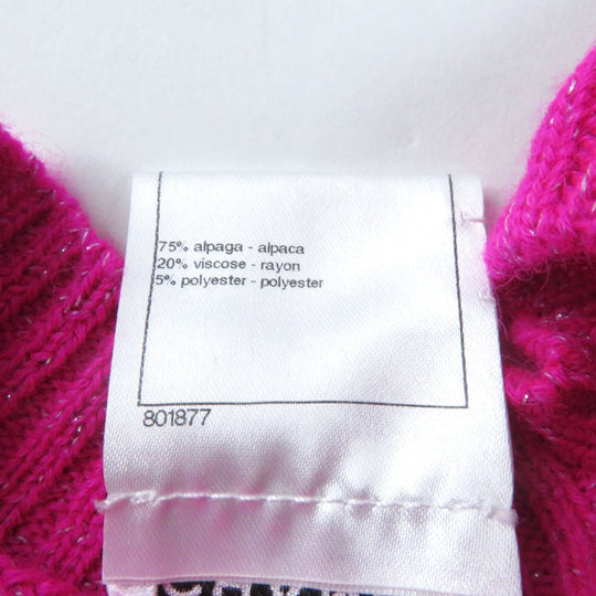 CHANEL knit P44135 Main: 75% alpaca, Main: 20% rayon, Main: 5% polyester pink Women 36 Used Authentic