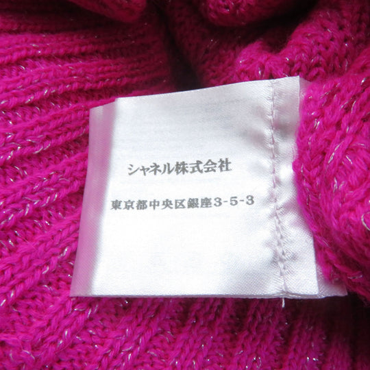 CHANEL knit P44135 Main: 75% alpaca, Main: 20% rayon, Main: 5% polyester pink Women 36 Used Authentic