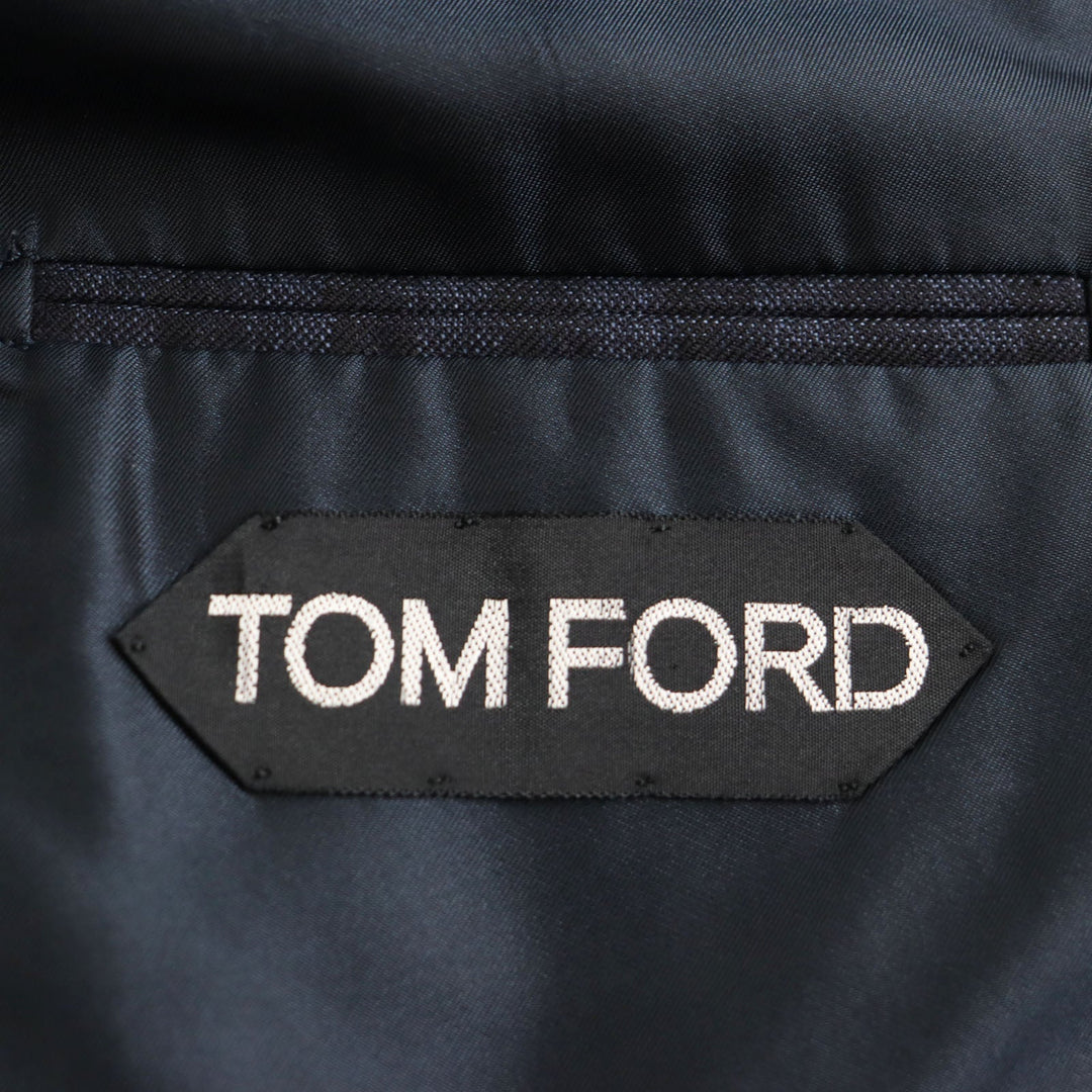 TOM FORD suit Main: 100% wool, Lining: 50% cupra, Lining: 50% silk, Lining: 100% rayon Navy mens 44 Used Authentic