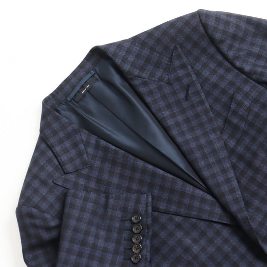 TOM FORD suit Main: 100% wool, Lining: 50% cupra, Lining: 50% silk, Lining: 100% rayon Navy mens 44 Used Authentic