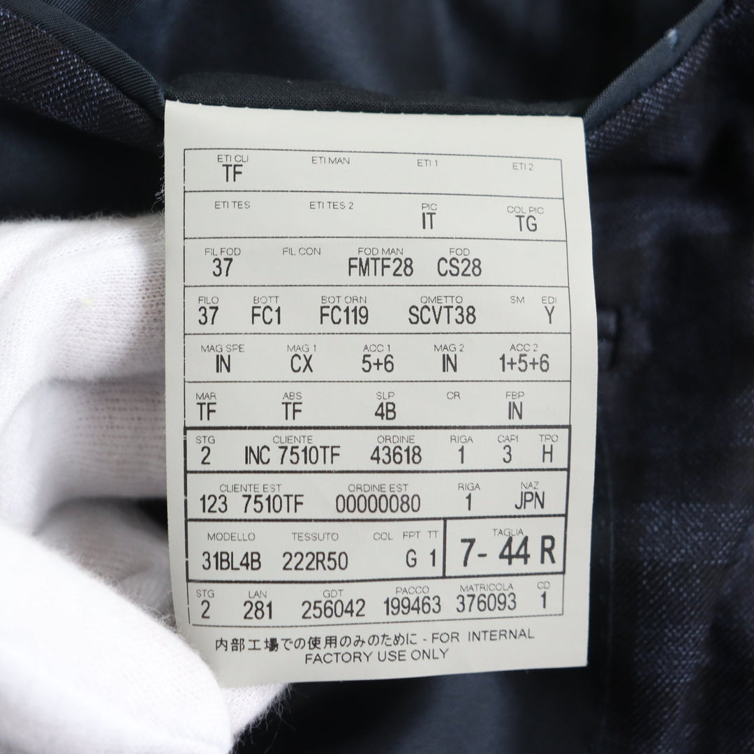 TOM FORD suit Main: 100% wool, Lining: 50% cupra, Lining: 50% silk, Lining: 100% rayon Navy mens 44 Used Authentic