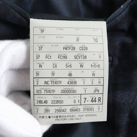 TOM FORD suit Main: 100% wool, Lining: 50% cupra, Lining: 50% silk, Lining: 100% rayon Navy mens 44 Used Authentic