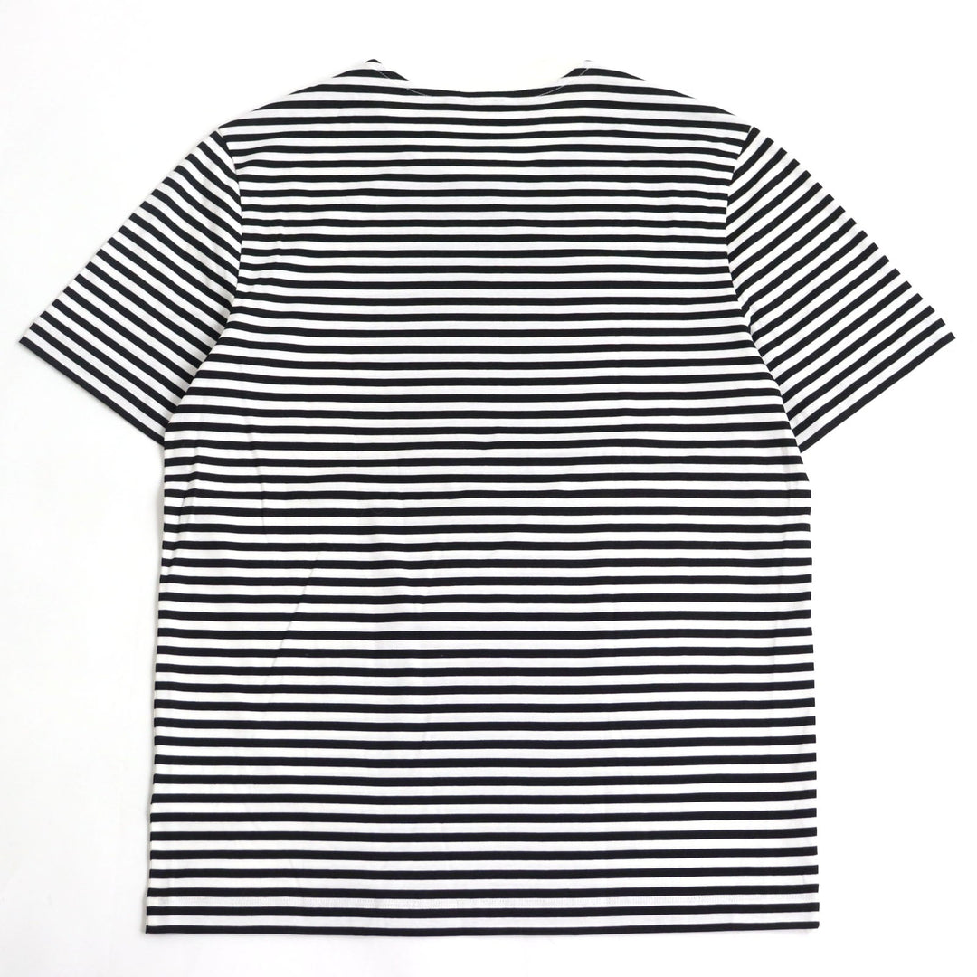 MONCLER Short sleeve T-shirt G10918C7E010 829GR Main: 100% cotton black Border Pattern MAGLIA T-SHIRT Women S Used Authentic