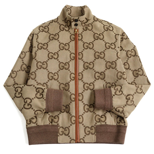 GUCCI Blouson 680812 Outer: 70% cotton, Outer: 30% polyester, Lining: 100% rayon Beige brown mens 44 Used Authentic