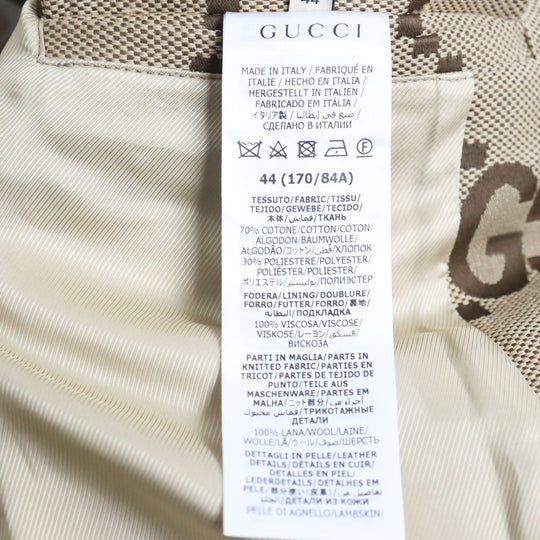 GUCCI Blouson 680812 Outer: 70% cotton, Outer: 30% polyester, Lining: 100% rayon Beige brown mens 44 Used Authentic