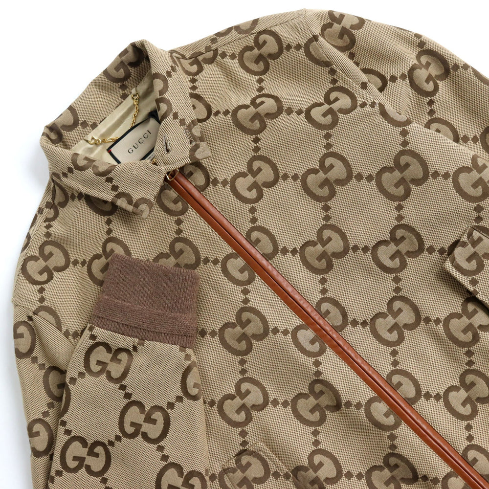 GUCCI Blouson 680812 Outer: 70% cotton, Outer: 30% polyester, Lining: 100% rayon Beige brown mens 44 Used Authentic